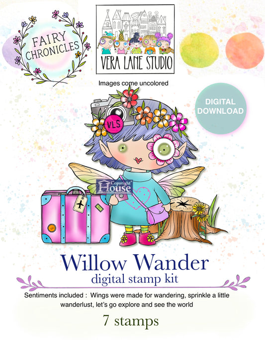 Willow Wander Fairy - digital stamp kit
