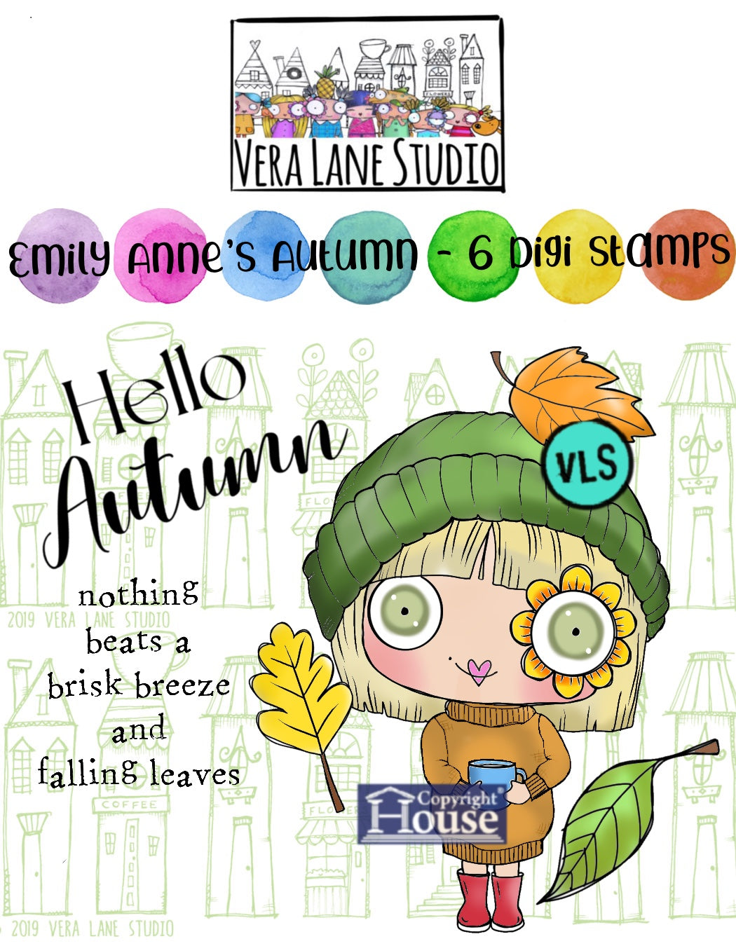 Emily Anne’s Autumn - 6 Digi stamps in jpg and png files