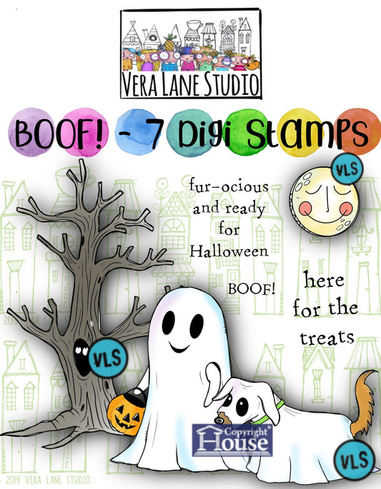 BOOF - 7 Digi stamps in jpg and png files