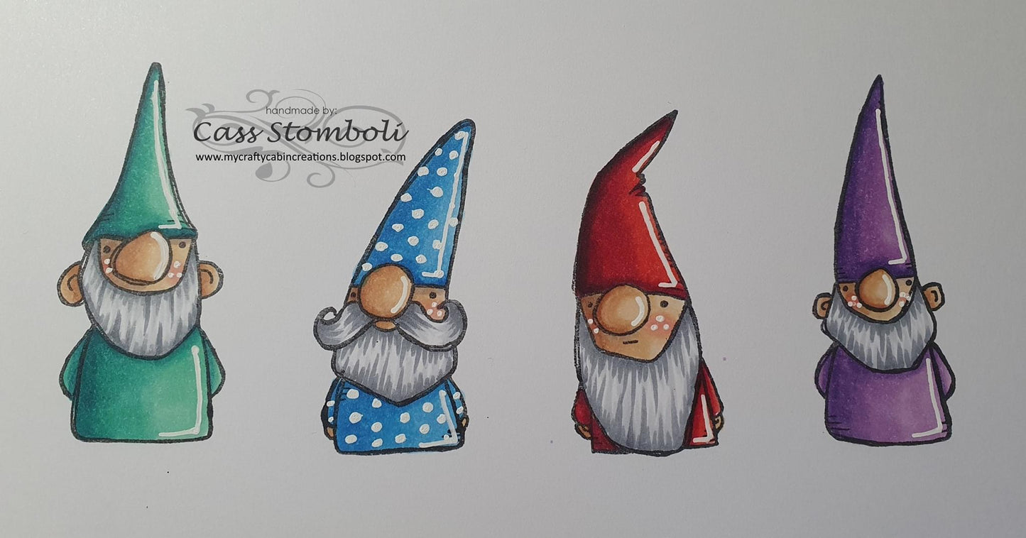 Gnomes - 8 Digi stamps in jpg and png files