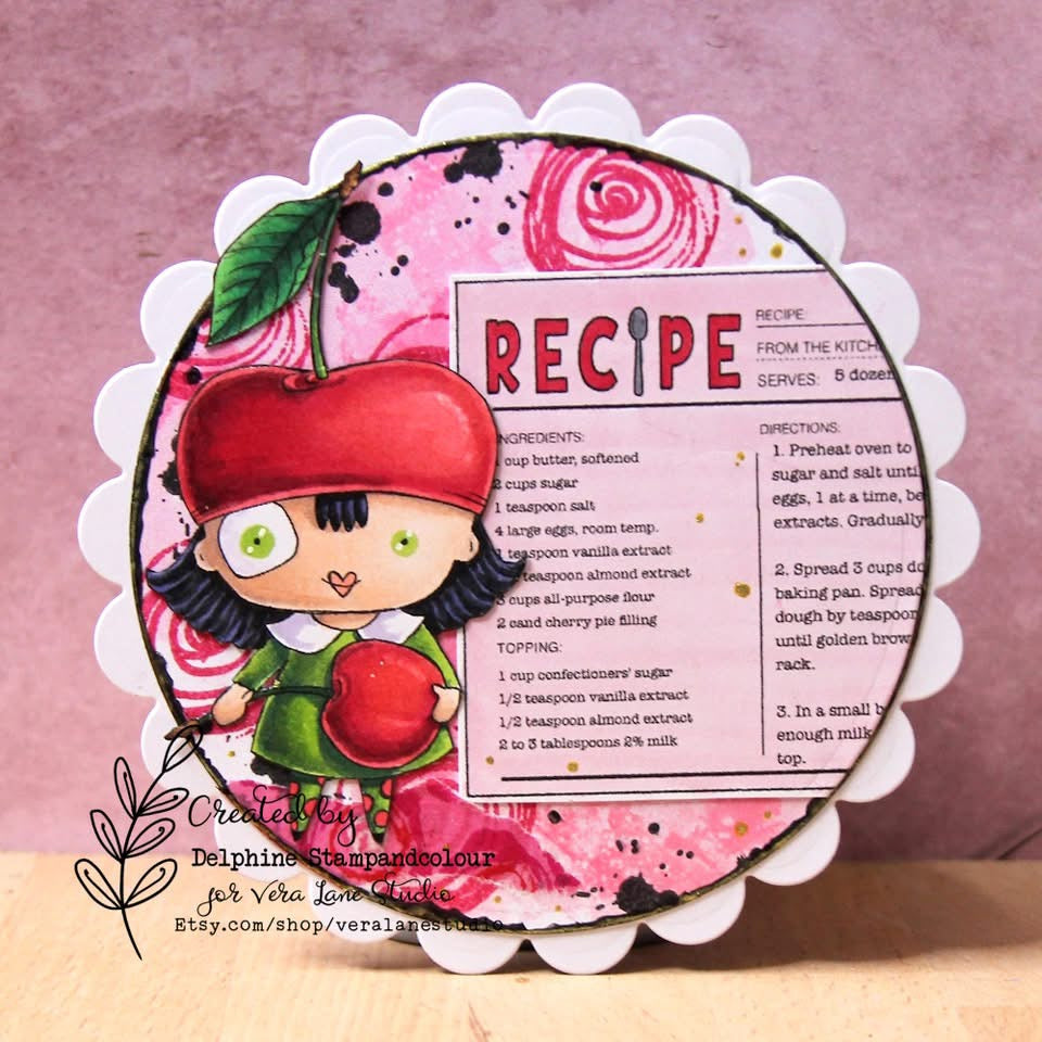 Cherry - 4 Digi stamps set in png and jpg files