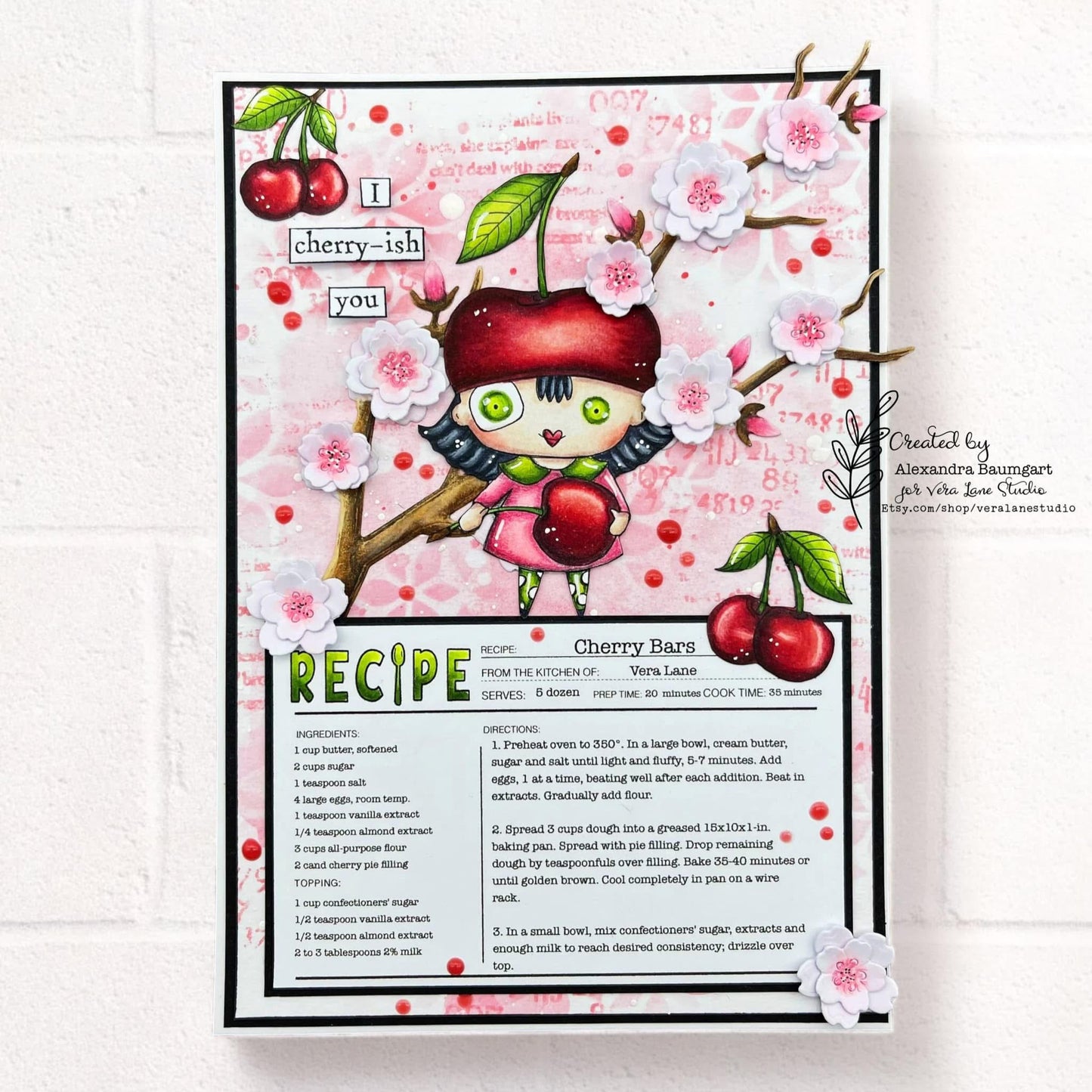 Cherry - 4 Digi stamps set in png and jpg files