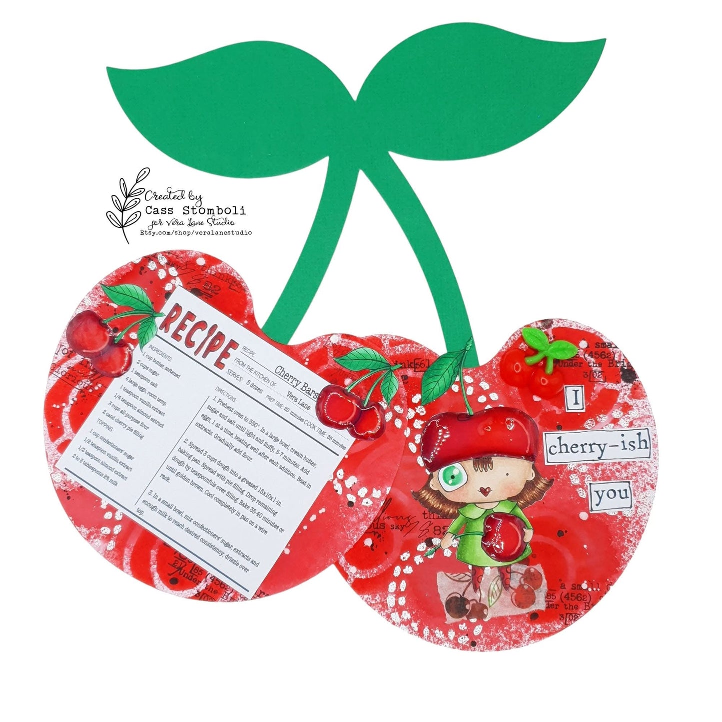 Cherry - 4 Digi stamps set in png and jpg files