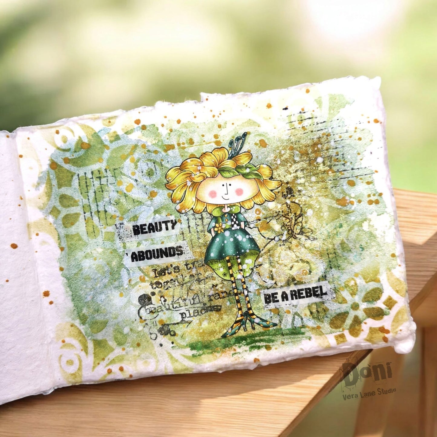 The World is a Garden - 4 Digi stamps in jpg and png files