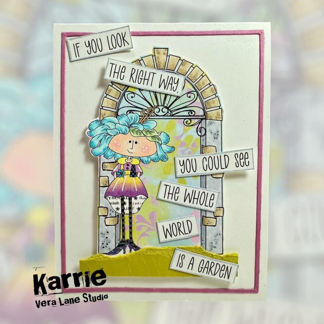 The World is a Garden - 4 Digi stamps in jpg and png files