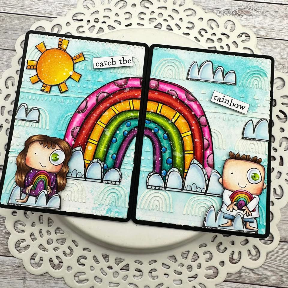 Catch the Rainbow - 5 Digi stamps in jpg and png files