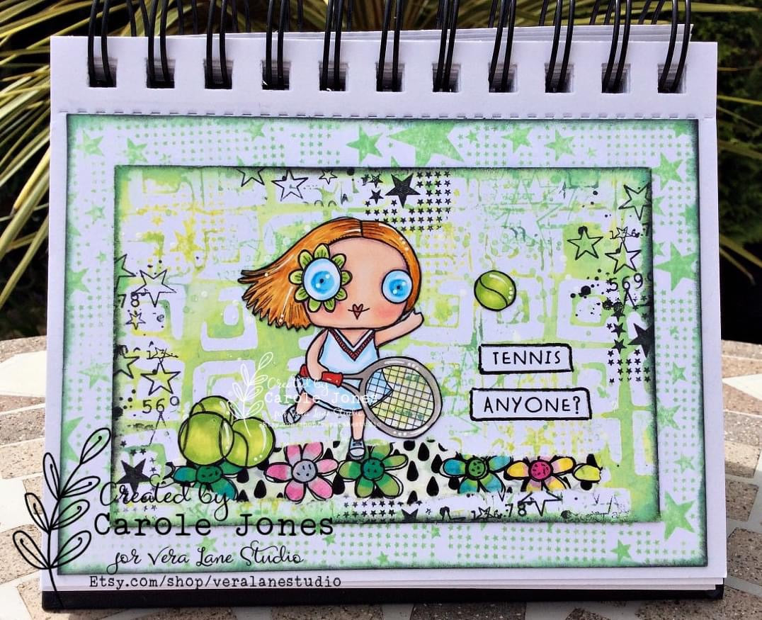 Tennis anyone? - 6 Digi stamps in jpg and one files