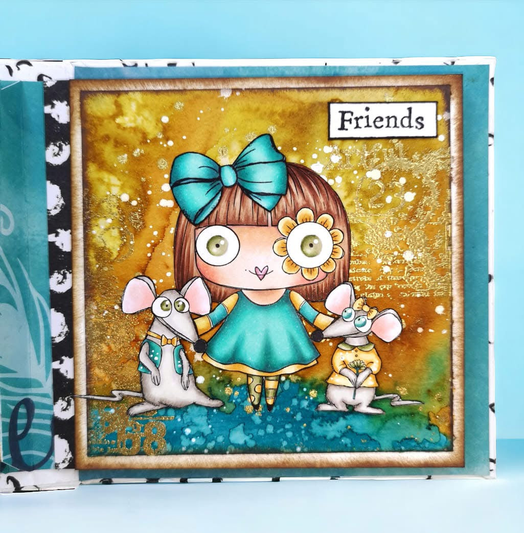 Emily Anne 5 set Bundle 1 – 31 Digi Stamps + 1 Background | Whimsical Hand-Drawn Digital Stamps for Cardmaking, Journals & Scrapbooking