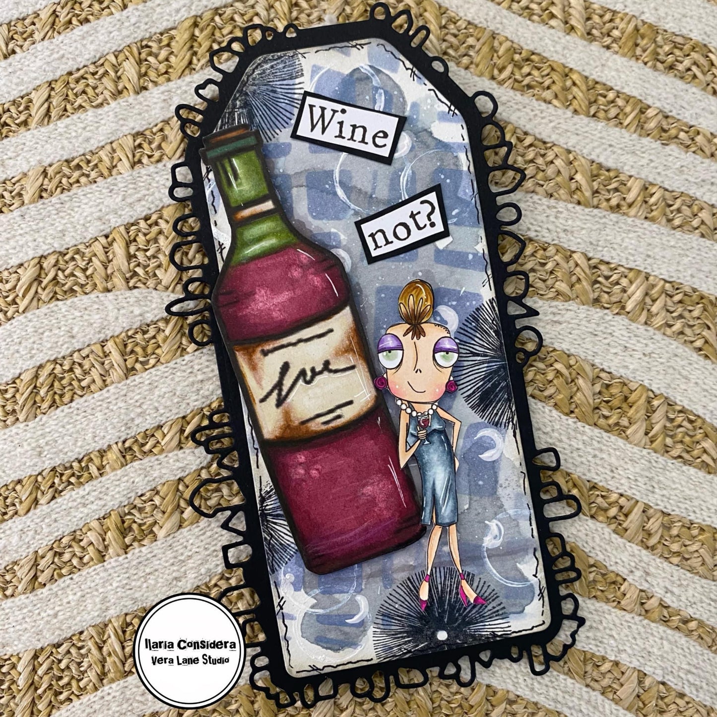 Wine Not? - 5 Digi stamps in jpg and png files