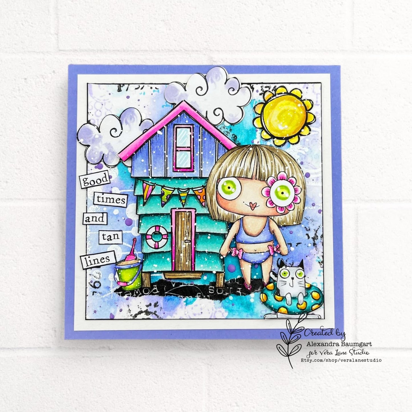 Emily Anne 5 set Bundle 1 – 31 Digi Stamps + 1 Background | Whimsical Hand-Drawn Digital Stamps for Cardmaking, Journals & Scrapbooking