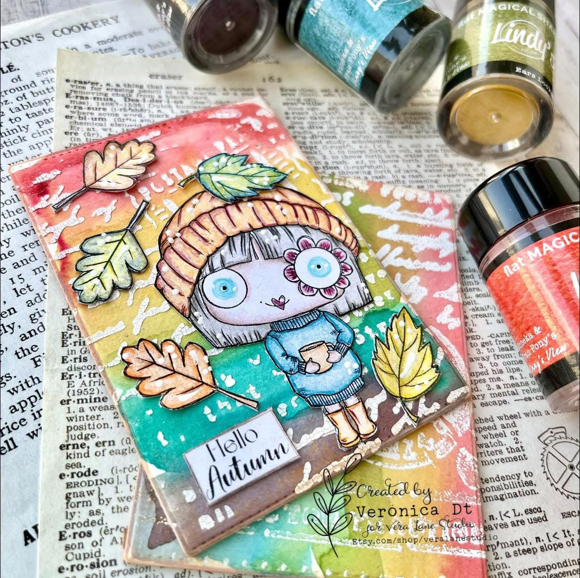 Emily Anne Bundle 3 – 5 Set Bundle | 30 Digi Stamps + 2 Backgrounds | Whimsical Hand-Drawn Digital Stamps for Cardmaking, Journals &amp; Scrapbooking
