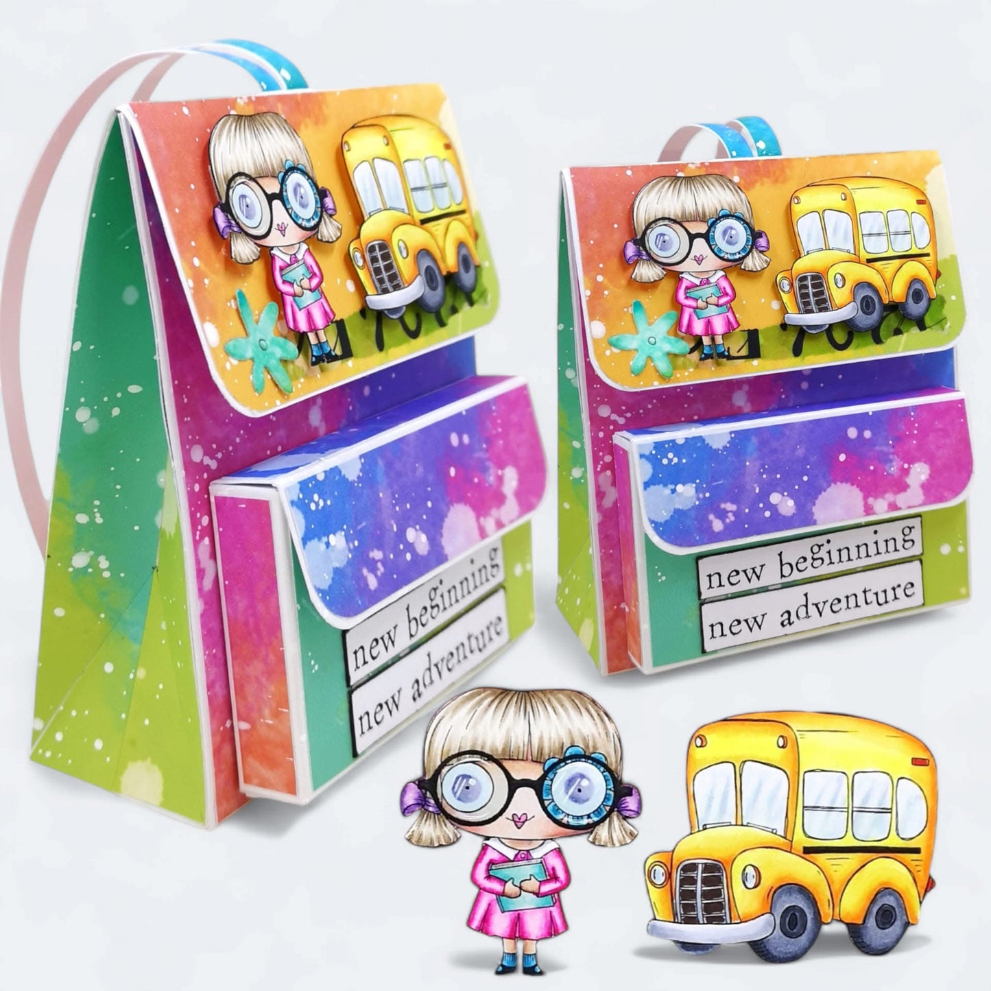 Emily Anne Bundle 3 – 5 Set Bundle | 30 Digi Stamps + 2 Backgrounds | Whimsical Hand-Drawn Digital Stamps for Cardmaking, Journals &amp; Scrapbooking