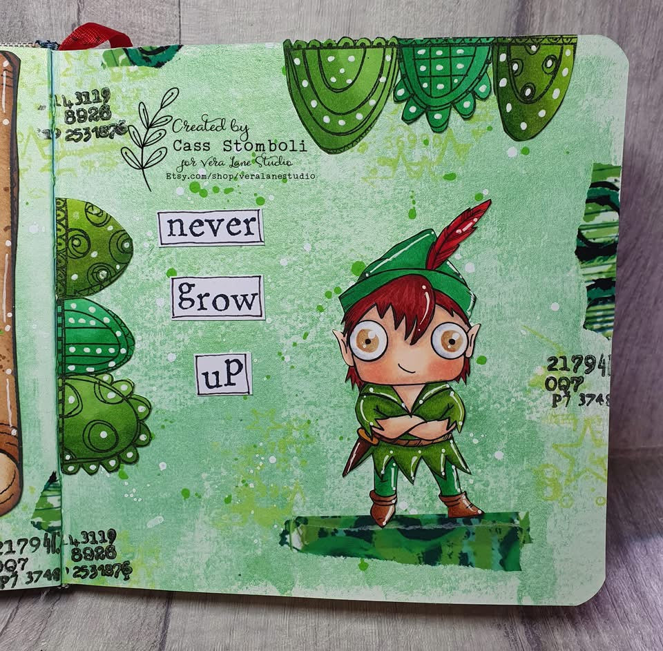 Peter pan and Wendy - 6 Digi stamp set in jpg and png  files