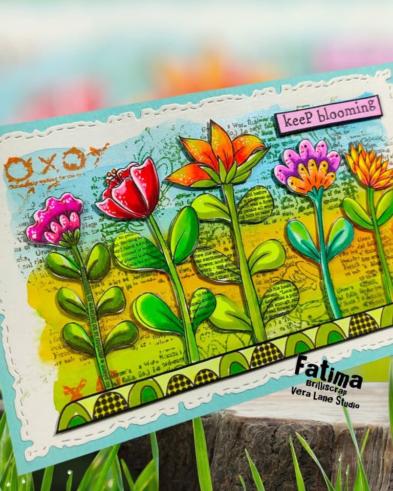 Petal Poetry - 10 Digi stamps in jpg and png files