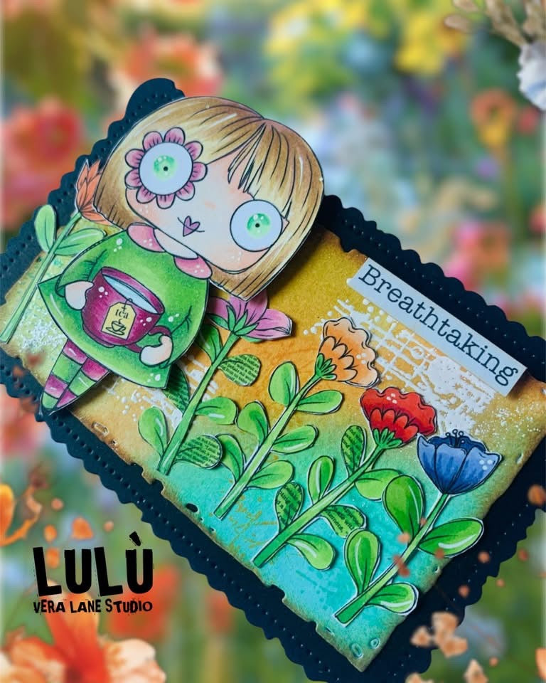 Petal Poetry - 10 Digi stamps in jpg and png files