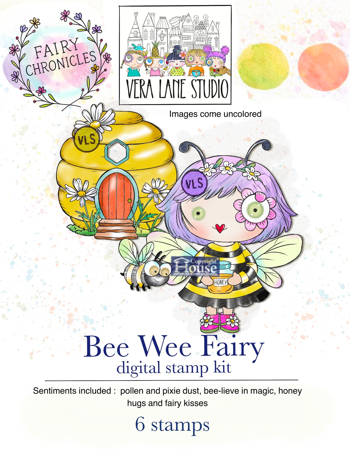 Bee Wee Fairy Digital Stamp and Scrap Kit | Fairy Chronicles