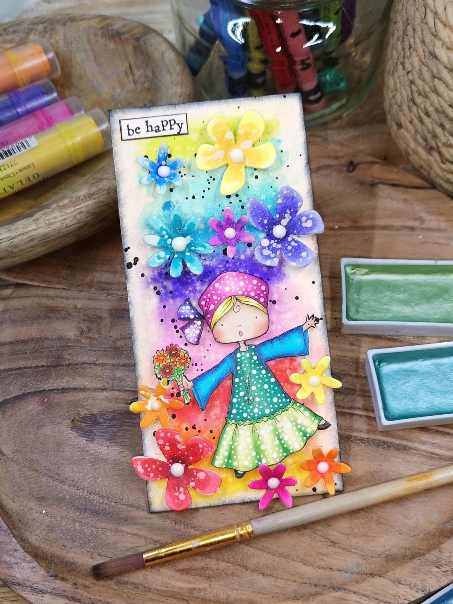 Paisley Soul - 5 digital stamps, 3 color backgrounds