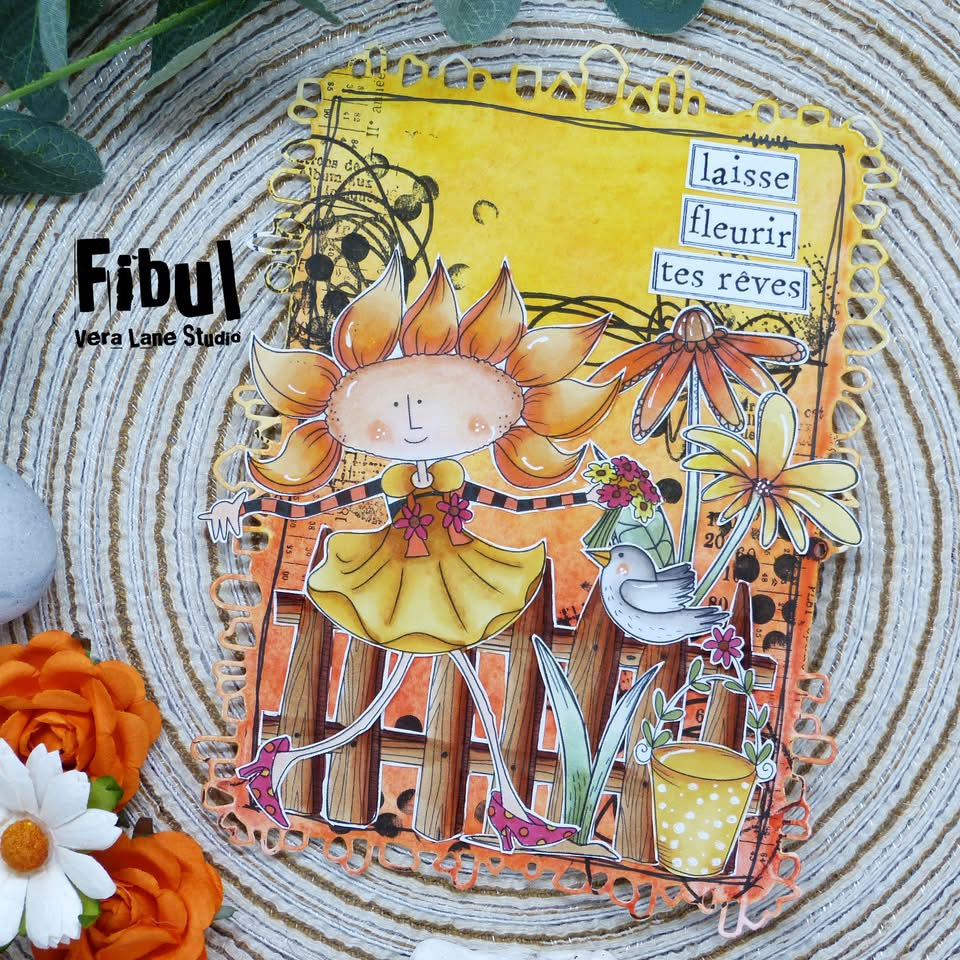 Fleur de Girl Mega Bundle – 33 Hand-Drawn Digital Stamps + 2 Backgrounds | Vera Lane Studio