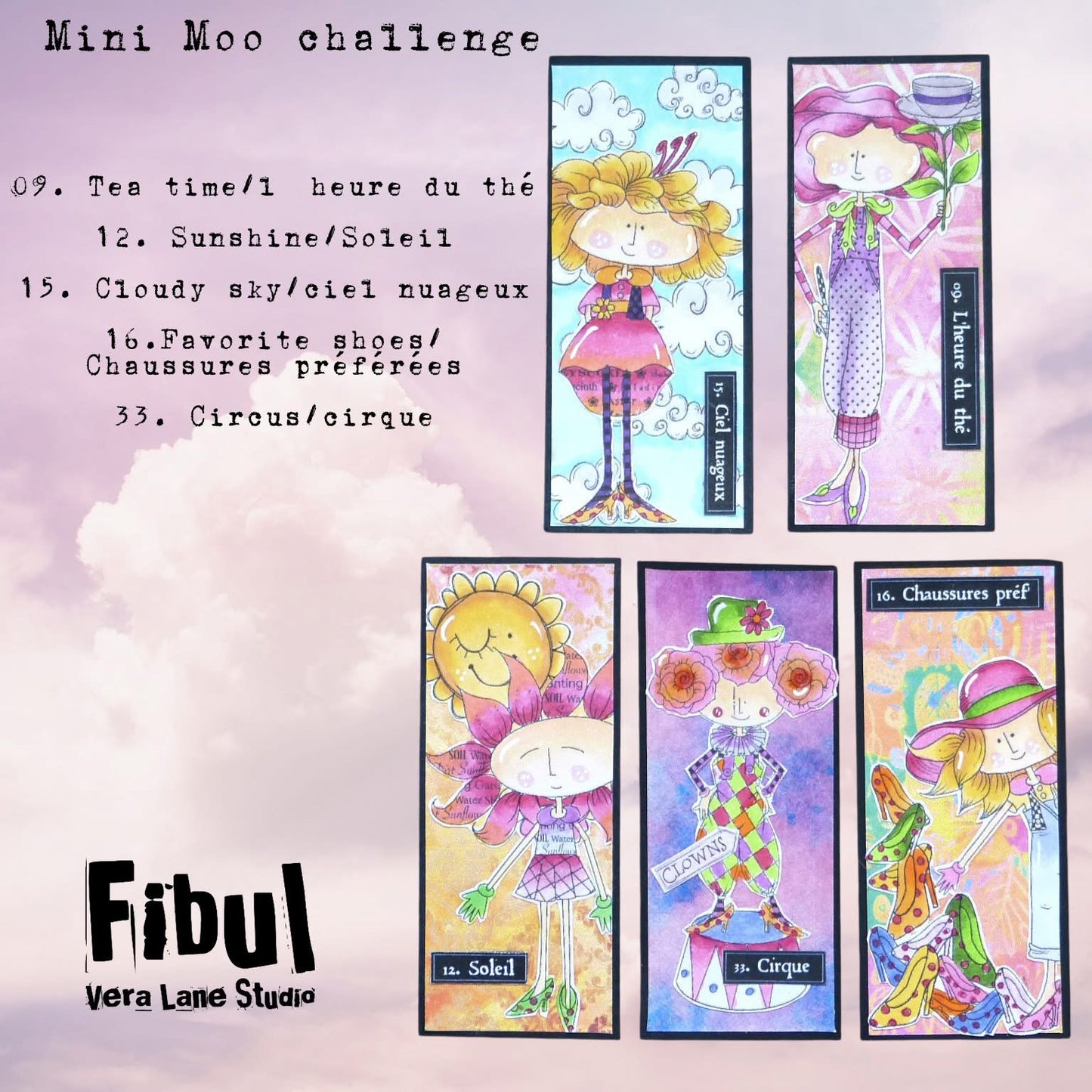 Fleur de Girl Mega Bundle – 33 Hand-Drawn Digital Stamps + 2 Backgrounds | Vera Lane Studio