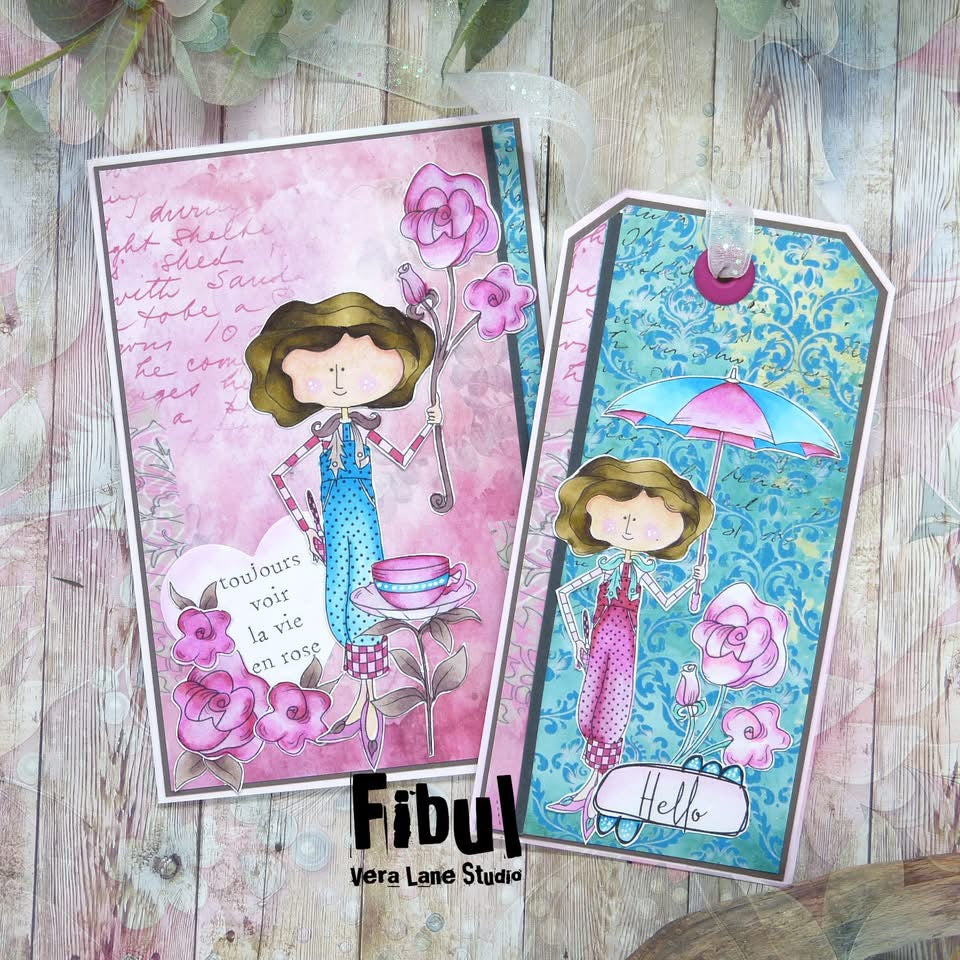 Fleur de Girl Mega Bundle – 33 Hand-Drawn Digital Stamps + 2 Backgrounds | Vera Lane Studio