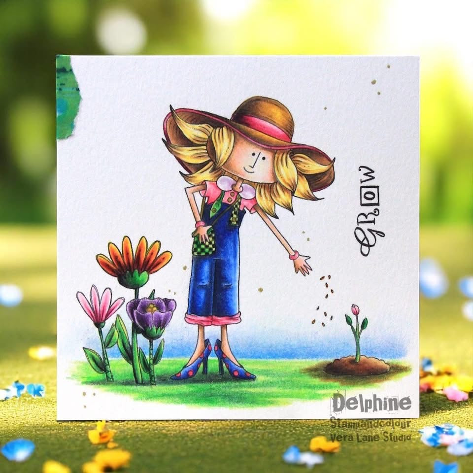 Fleur de Girl Mega Bundle – 33 Hand-Drawn Digital Stamps + 2 Backgrounds | Vera Lane Studio