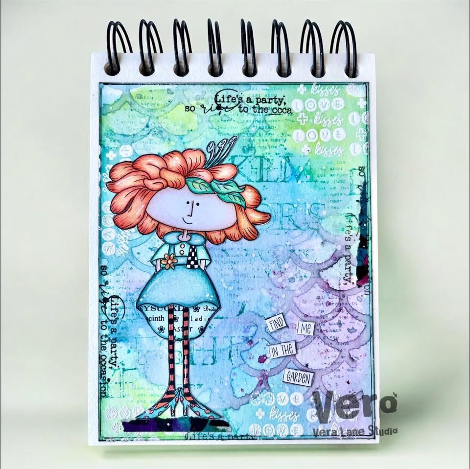 Fleur de Girl Mega Bundle – 33 Hand-Drawn Digital Stamps + 2 Backgrounds | Vera Lane Studio
