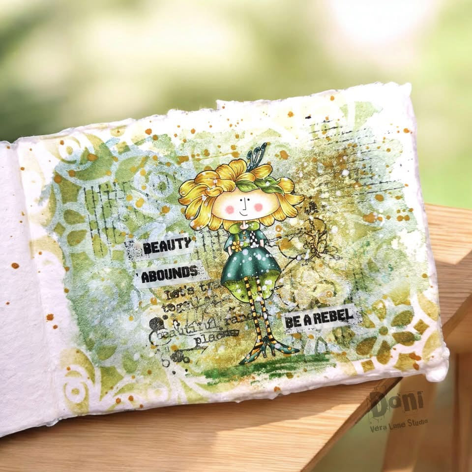 Fleur de Girl Mega Bundle – 33 Hand-Drawn Digital Stamps + 2 Backgrounds | Vera Lane Studio