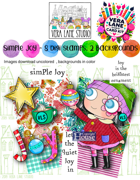 Simple Joy - 8 Digi stamp card kit