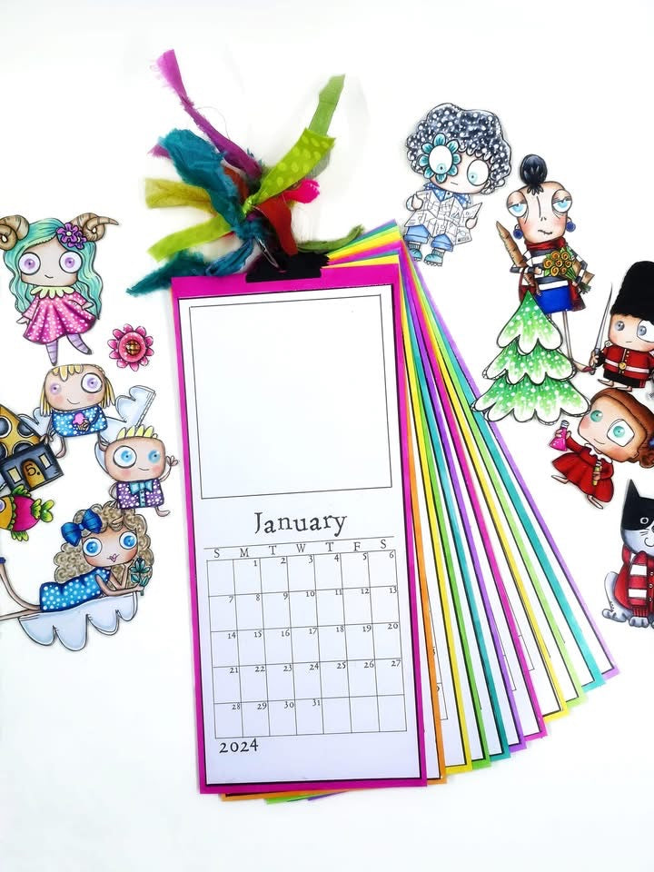 2027 Printable Calendar Kit with tabs and pockets