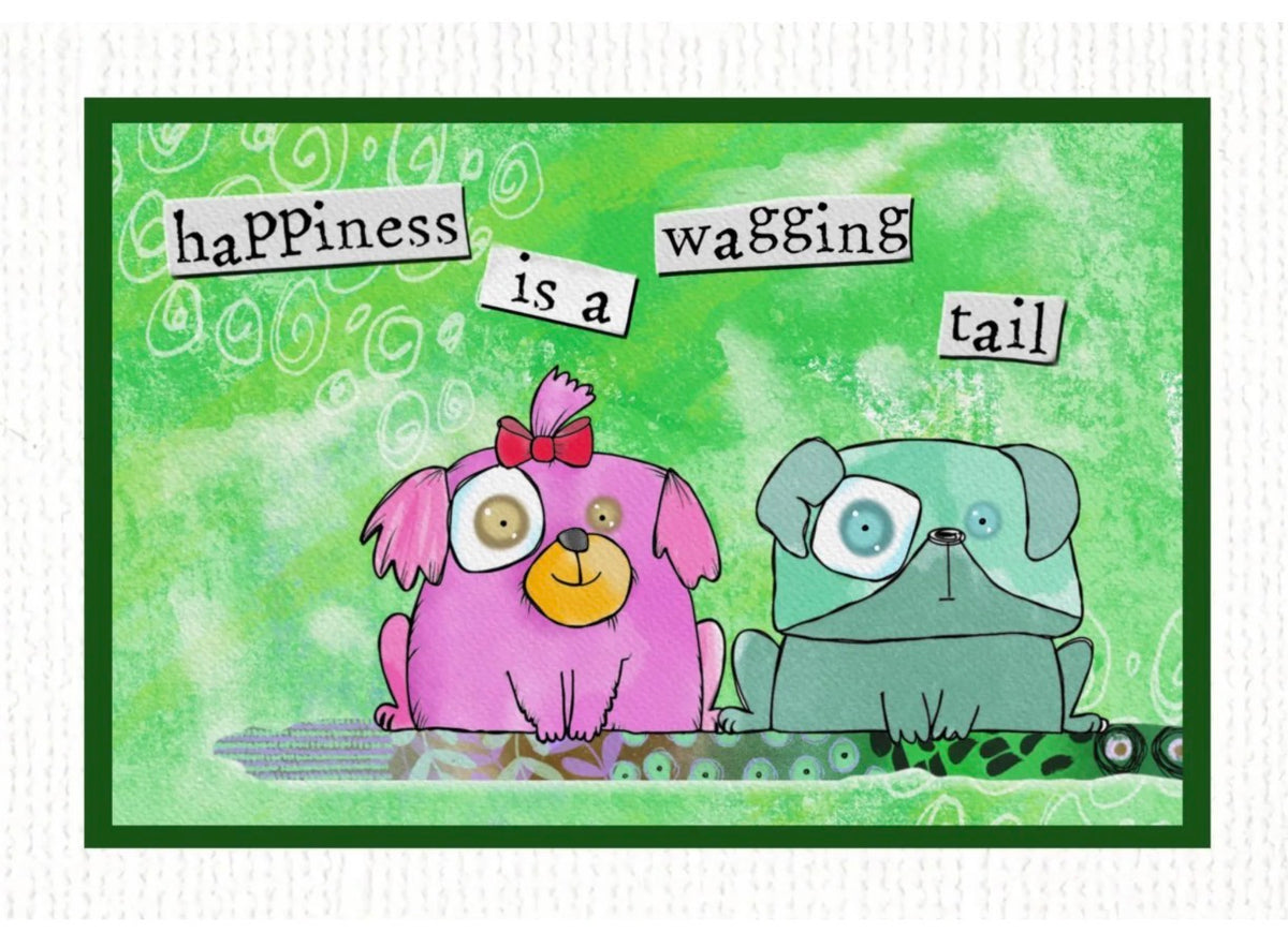 Tails and Wiggles- 6 Digi stamp bundle in jpg and png files