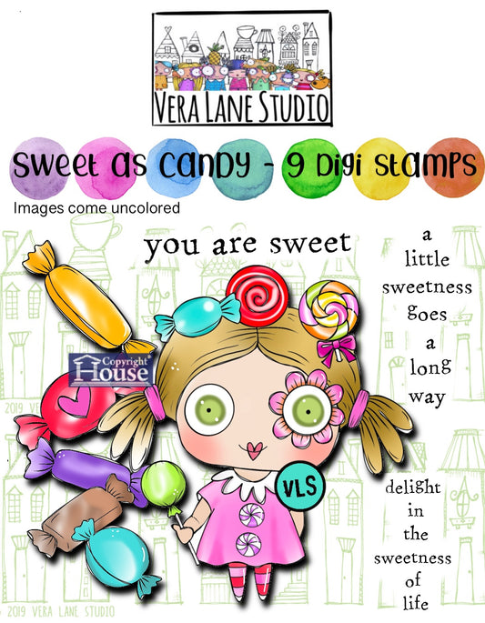 Sweet as Candy - 9 Digi stamps