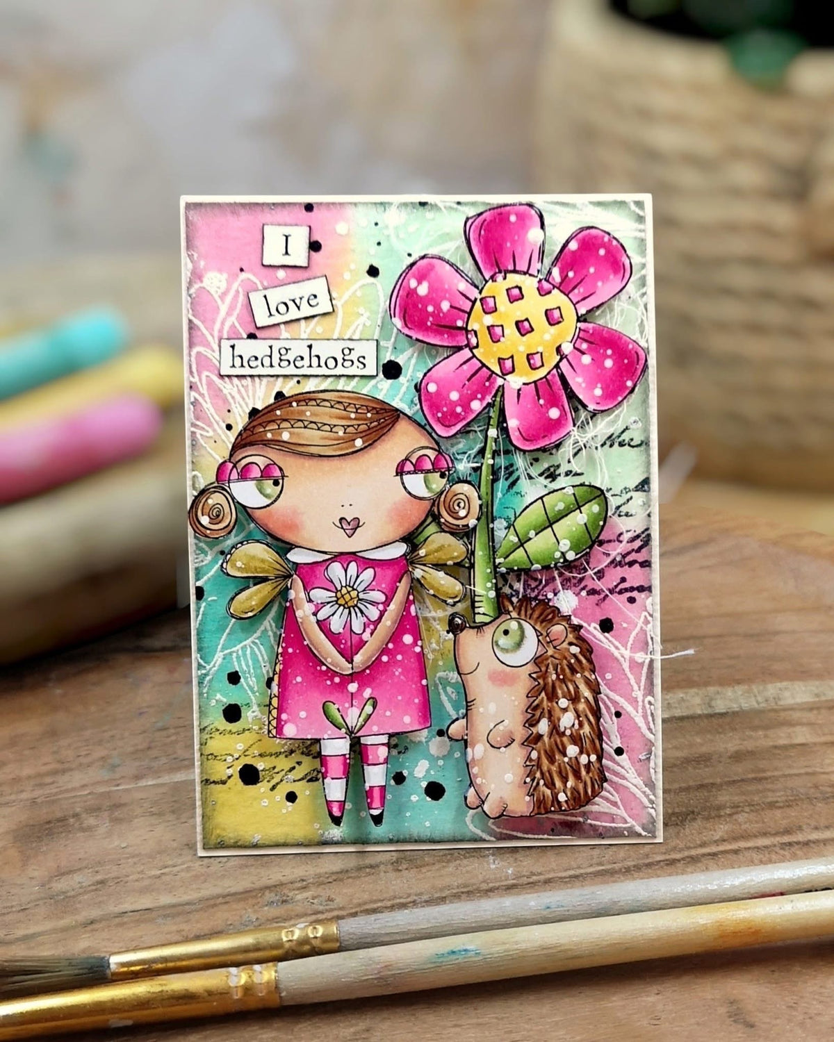 I love Hedgehogs - Vera Lane Studio Hedgehog Digital Stamps – Hand-Drawn Illustrations (Digital Download)