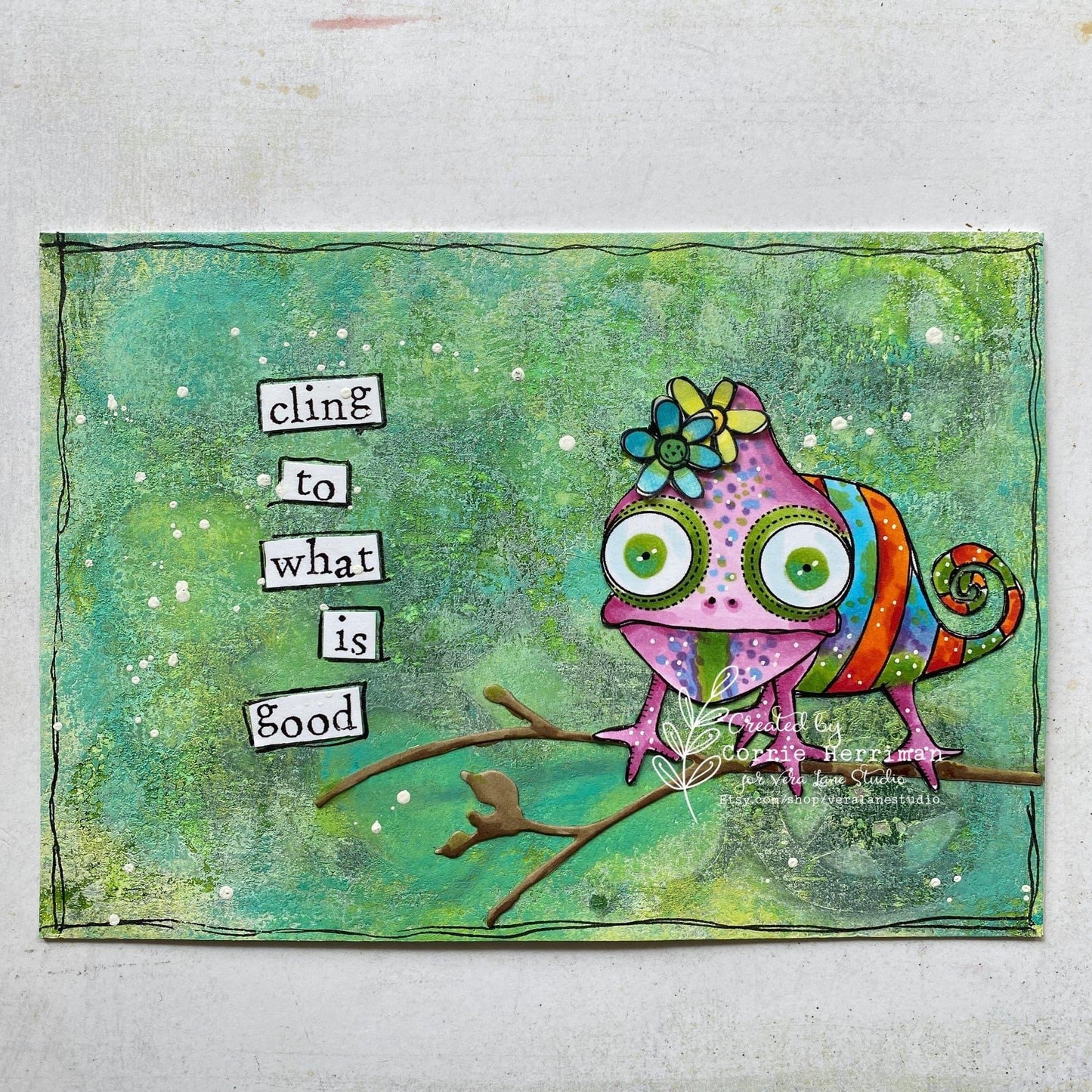 Chameleon- 5 Digi stamp bundle in jpg and png files