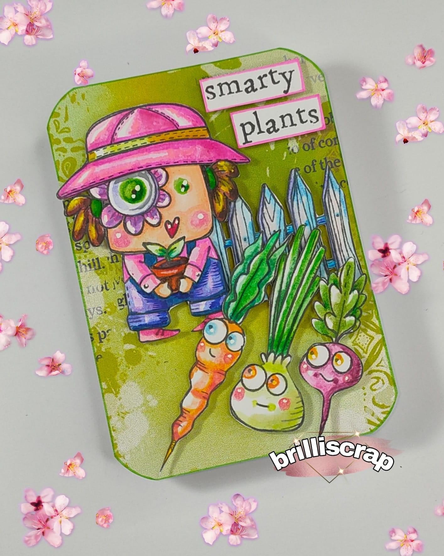 Smarty Plants  - 7 digi stamps in jpg and png files