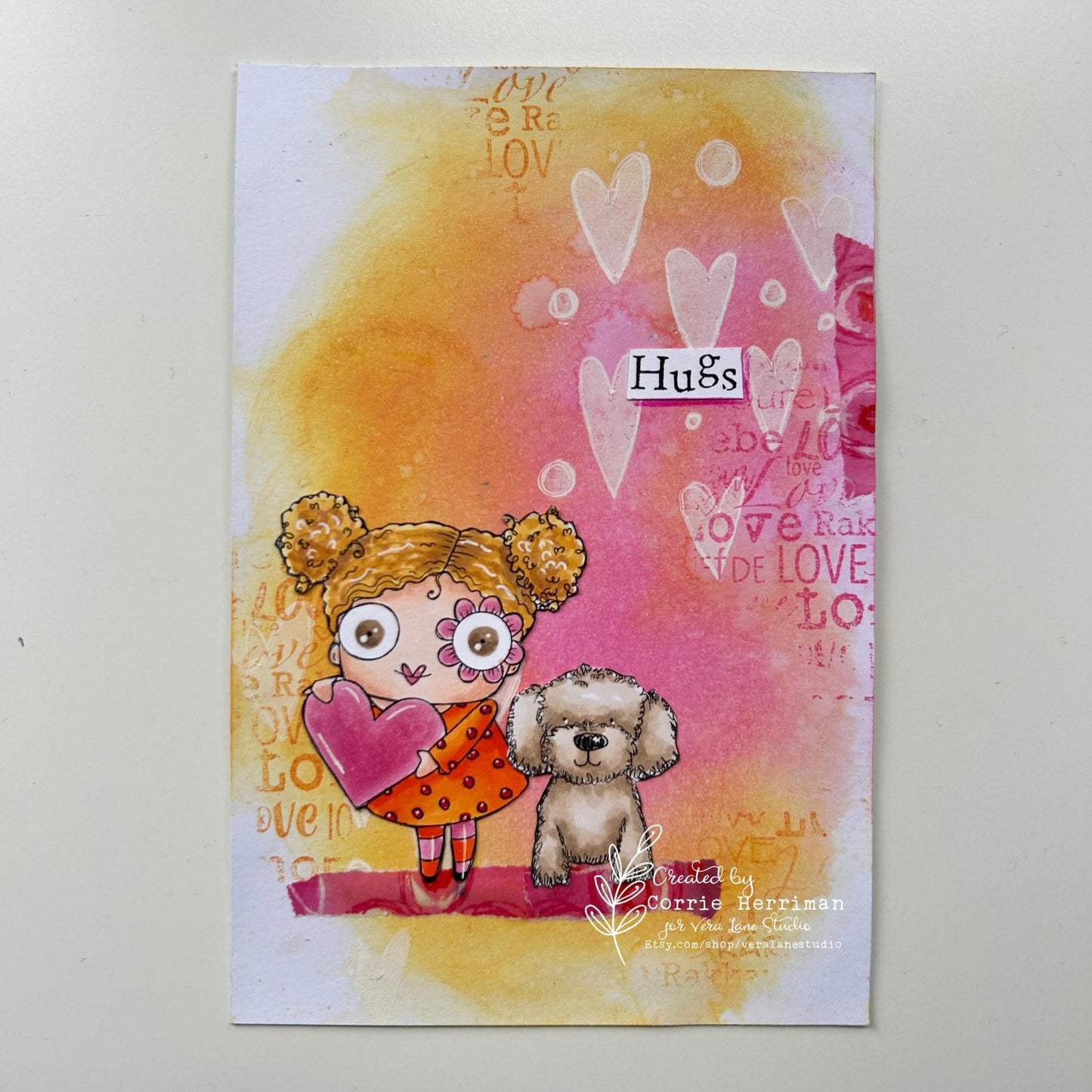 February‘s heart  - 9 Digi stamp bundle in jpg and png files be