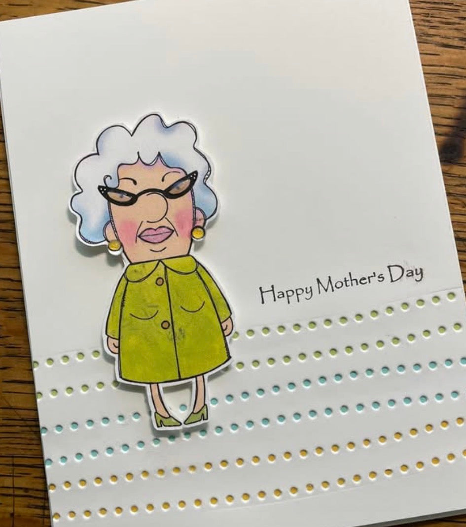Agnes Rose Digital card and stamp kit
