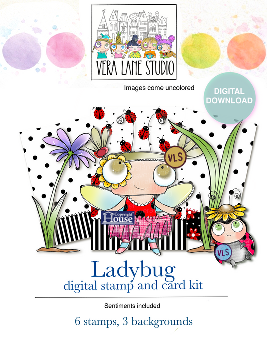 Ladybug - 5 Digi stamp bundle