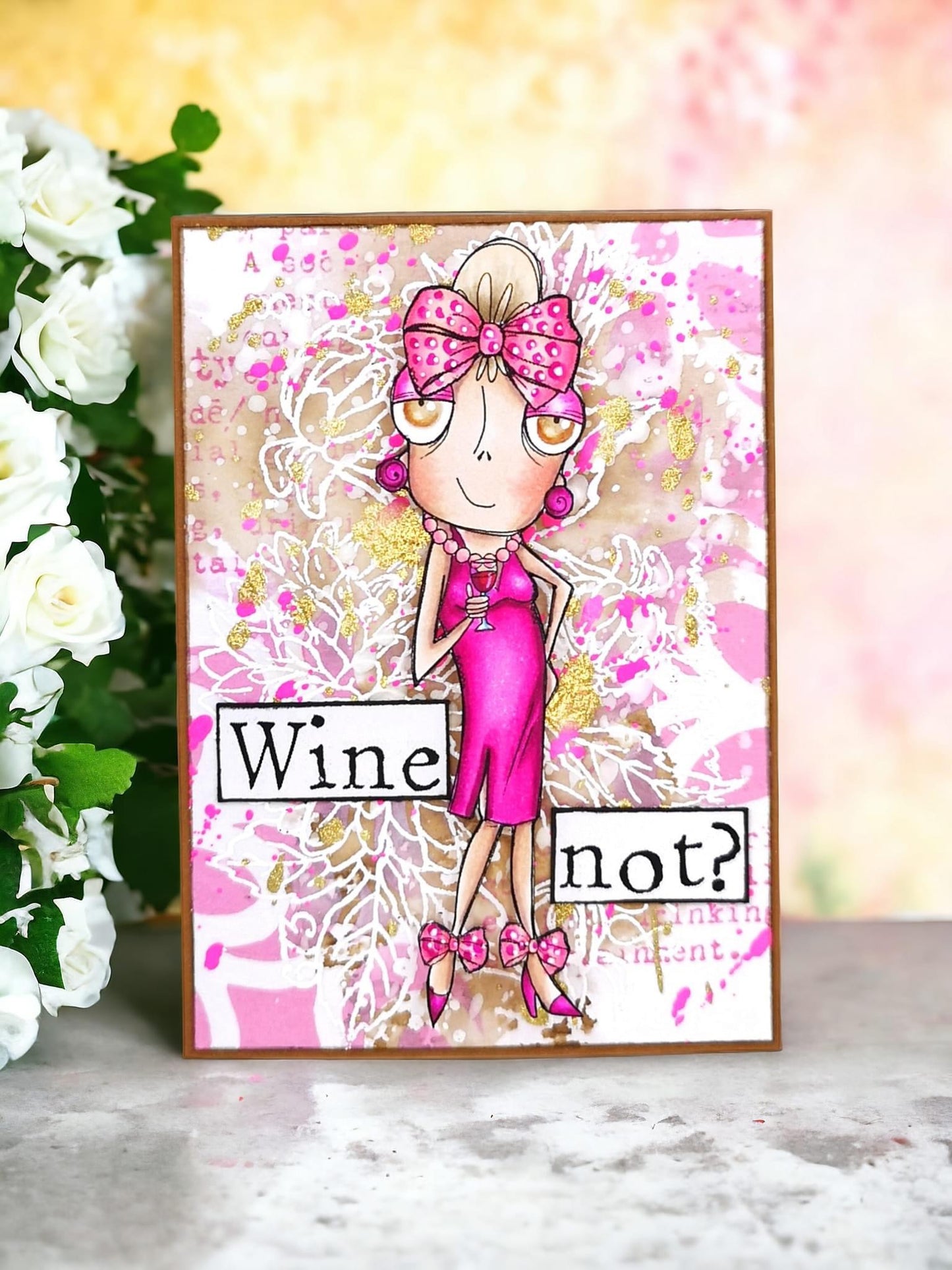 Wine Not? - 5 Digi stamps in jpg and png files