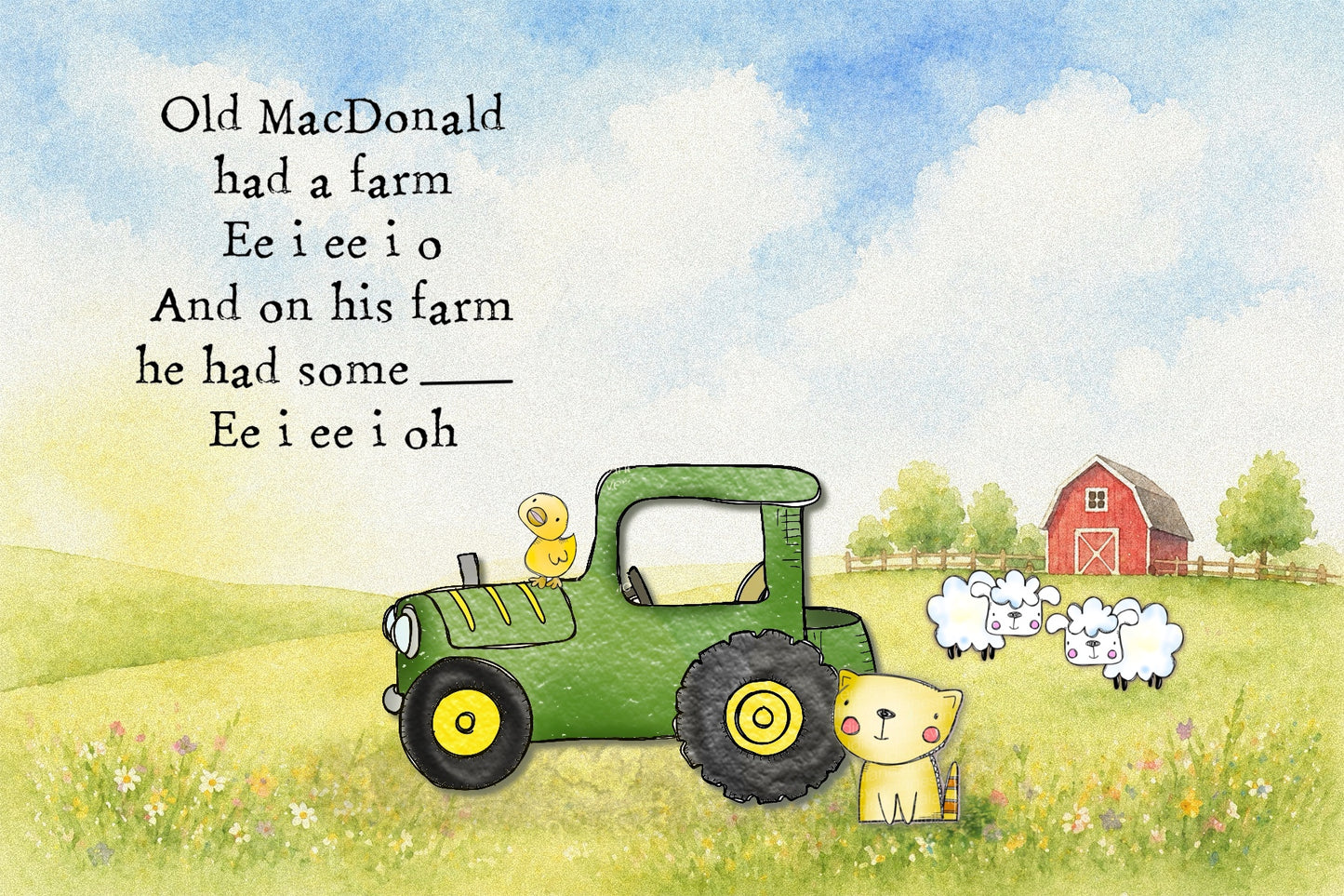 Old MacDonald Card Kit – Digital Stamps + Scene Builder Backgrounds