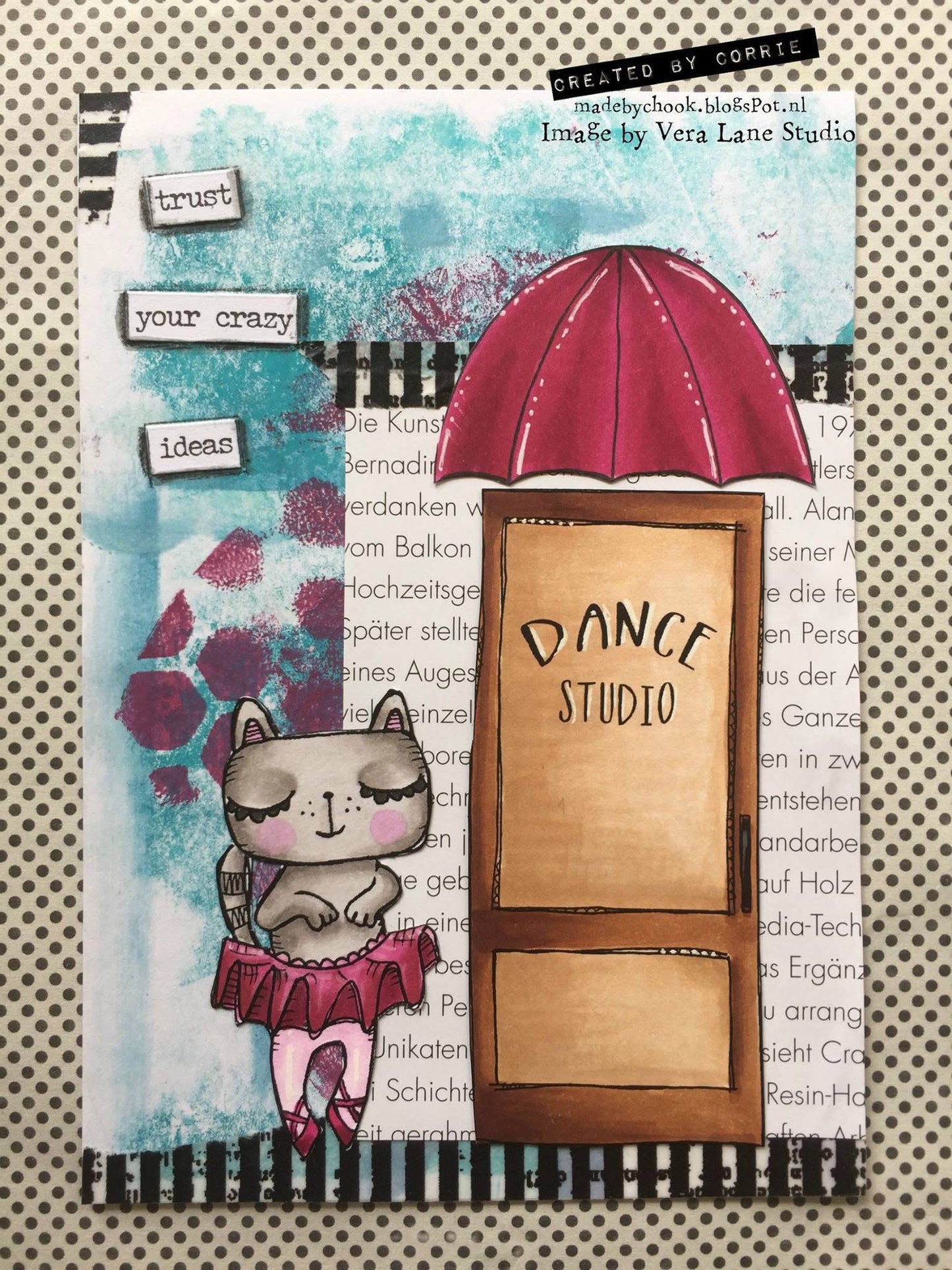 Ballet School Digital Stamp Card Kit | Ballerina Printable 15 items