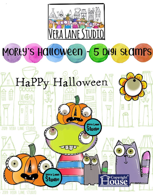 Morty’s Halloween - 5 Digi stamps in jpg and png files