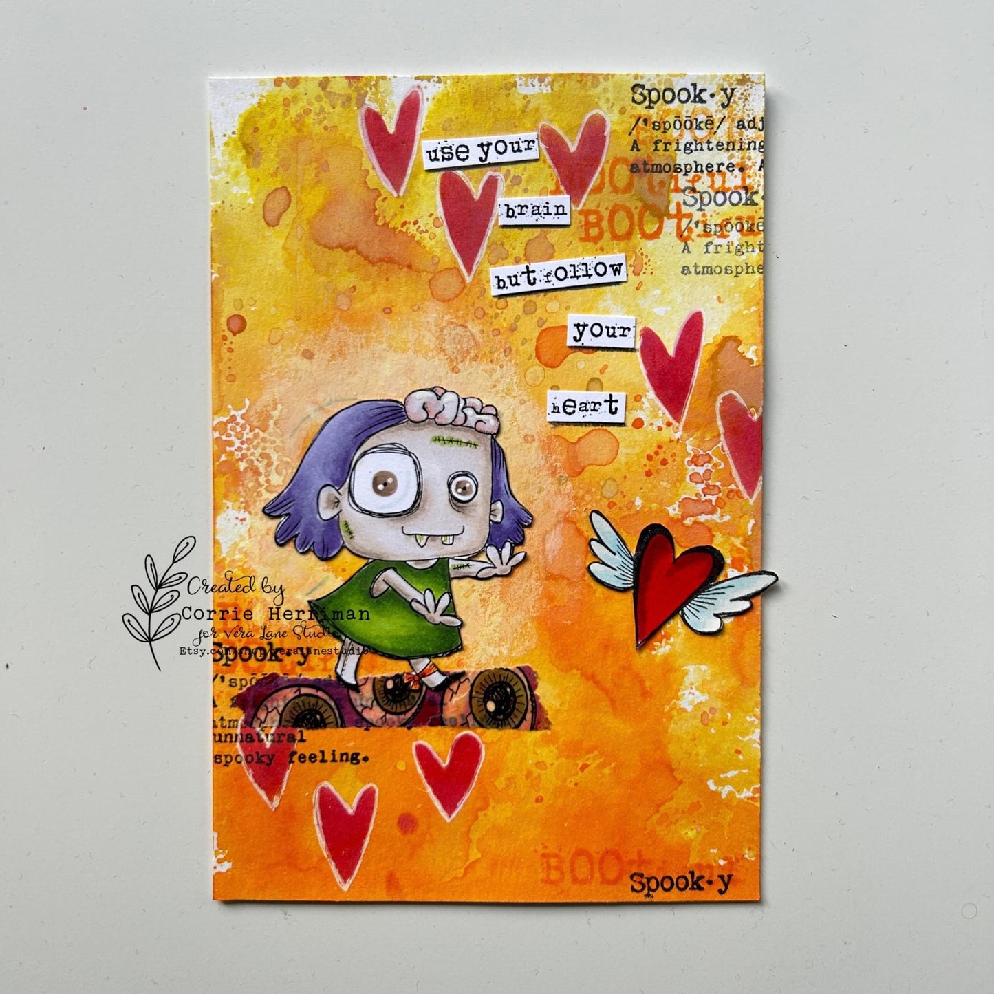Zombie Love  -5  Digi stamp bundle in jpg and png files be