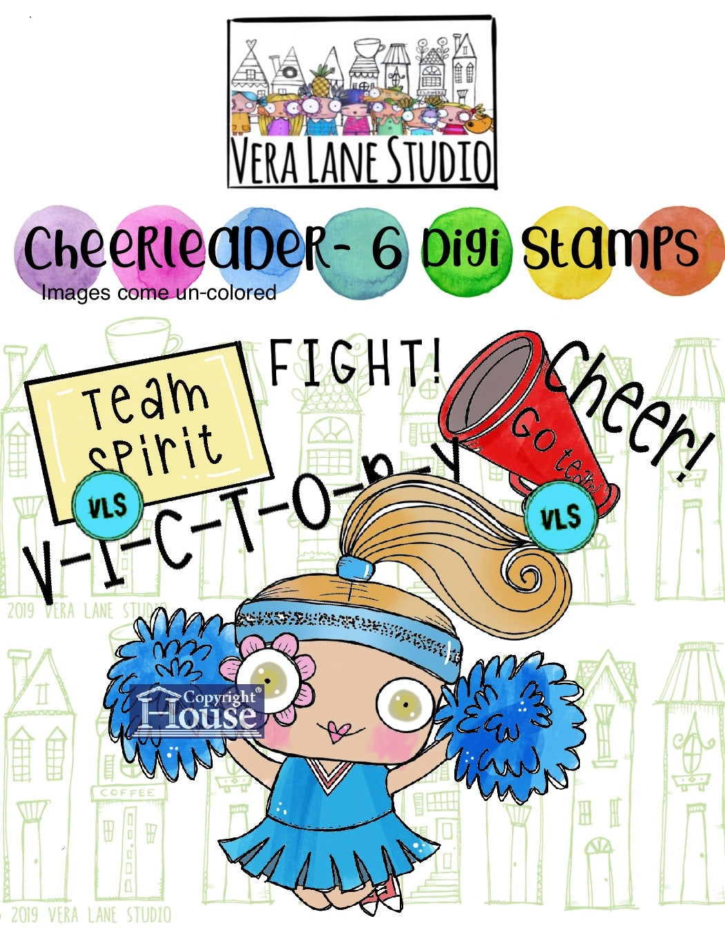 Cheerleader - 6 Digi stamp set