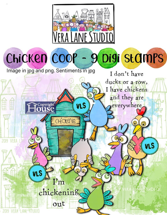 Chicken Coop - 9 Digi stamp set