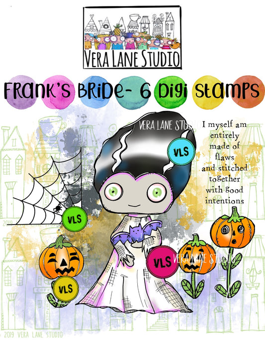 Frank’s Bride  6 Digi stamps in jpg and png files