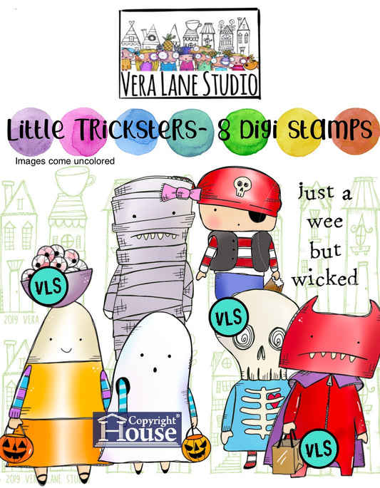 Little Tricksters - 8 Digi stamps in jpg and PNG files