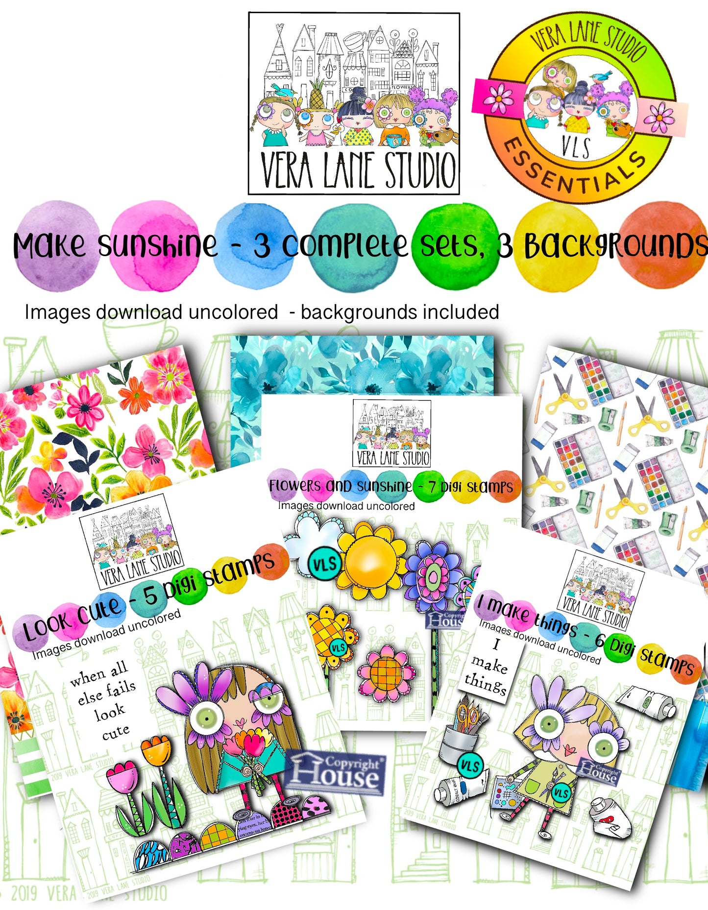 Make Sunshine Digital Stamp and Scrap Bundle - 3 kits