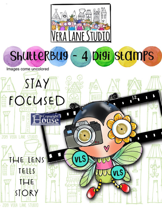 Shutterbug - 4 Digi stamps in jpg and png files
