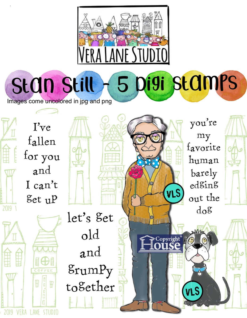 Stan Still - 5 Digi Stamps – Vera Lane Studio Digitals