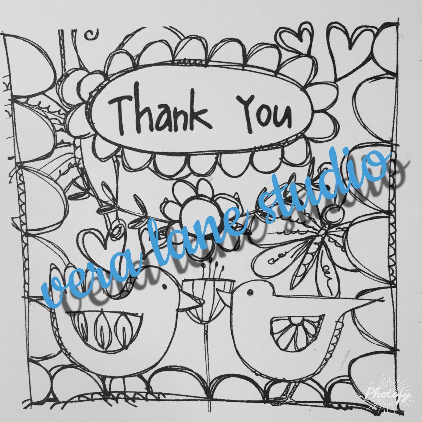 Doodle Collection - 20 digi stamps to create coloring cards and tags